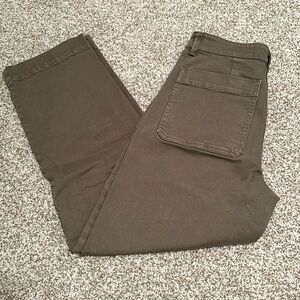 NWOT Everlane olive green straight leg jeans, size 2